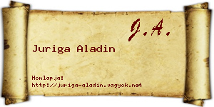 Juriga Aladin névjegykártya